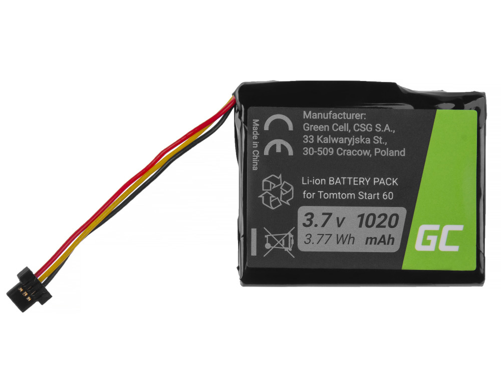 AHA11111003 CS-TMS60SL batterij voor TomTom Start 60, Via 1605, TomTom 4EN62, Li-Ion 1200mAh 3.7V thumbnail 5