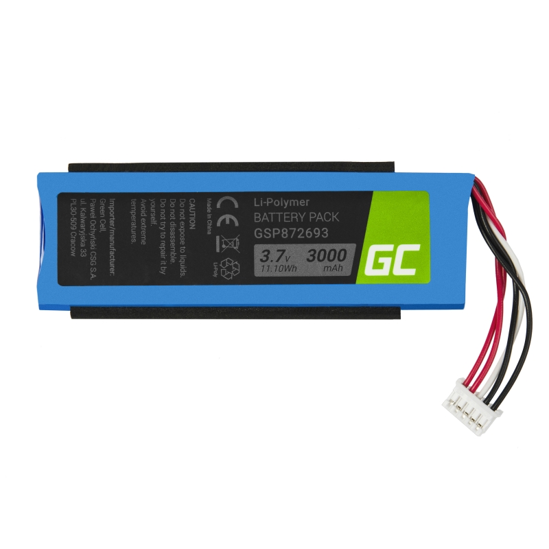 Batterij GSP872693 P763098 03 voor Bluetooth speaker JBL Flip III Flip 3, 3.7V 3000mAh thumbnail 5