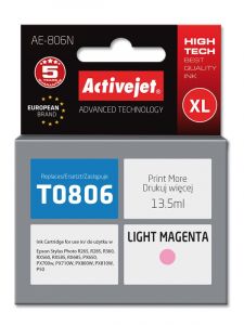 ActiveJet AE-806N inkt voor Epson-printer, Epson T0806-vervanging; Opperste; 13,5 ml; Licht magenta