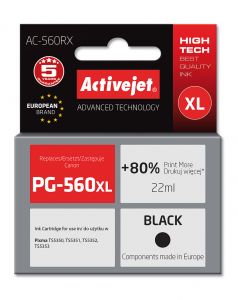 ActiveJet AC-560RX-inkt voor Canon-printer, Canon PG-560XL-vervanging; Opperste; 25 ml; zwart