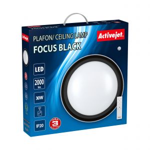 ActiveJet Plafond LED Aje-focus zwart + afstandsbediening