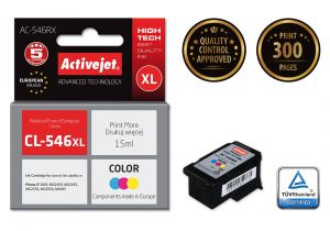 ActiveJet AC-546RX-inkt voor Canon-printer; Canon CL-546 XL-vervanging; Premie; 15 ml; kleur
