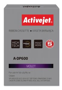 ActiveJet A-DP600-printerlinten voor burgerprinters; Citizen DP600 Vervanging; Opperste; paars