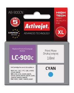 ActiveJet AB-900CN inkt voor brother printer; Brother LC900C vervanging; Opperste; 17,5 ml; cyaan