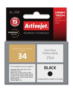 ActiveJet Al-34R inkt voor Lexmark-printer; Lexmark 34 18C0034 Vervanging; Premie; 25 ml; zwart