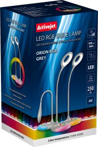 ActiveJet Orion Gray Table LED-lamp met RGB Lightning Base