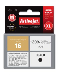 ActiveJet al-16N inkt voor Lexmark-printer; Lexmark 16 10N0016 vervanging; Opperste; 15 ml; zwart