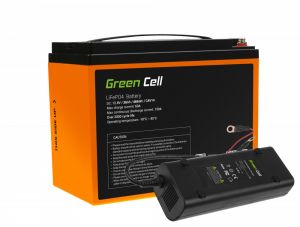 Batterij Lithium-ijzerfosfaat LiFePO4 Green Cell 12V 12,8V 38Ah voor fotovoltaïsche installatie, campers en boten