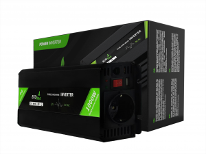 EcoLine - Omvormer 12V Naar 220V/230V - 1000w Vermogen - Zuivere sinus - Auto omvormer - Remote Controlled