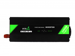EcoLine - Omvormer 12V Naar 220V / 230V - 1000w Vermogen - Zuivere sinus - Spanning Omvormer