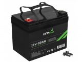 EcoLine - AGM 12V 33AH - 33000mAh VRLA Batterij - 196 x 130 x 174 - Deep Cycle Accu