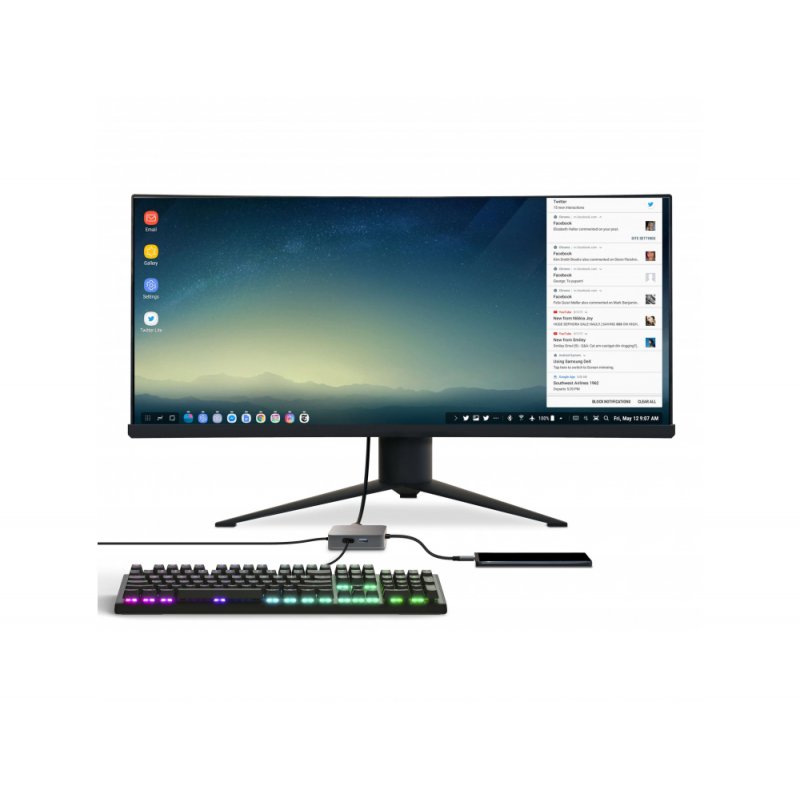 Docking Station HUB USB 6in1 (USB 3.0 HDMI Ethernet USB-C) voor Apple MacBook, Dell XPS, Asus ZenBook thumbnail 5