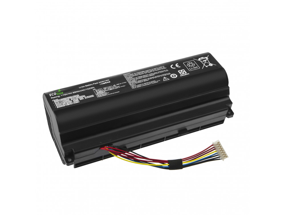 EcoLine - A42N1403 Batterij Geschikt voor de Asus ROG G751 G751J G751JL G751JM G751JT G751JY / 15V 6800mAh