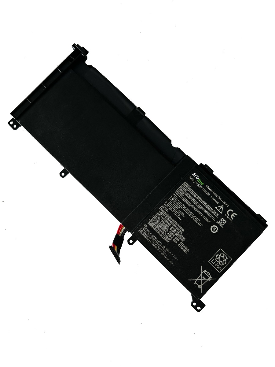 EcoLine - C41N1416 Batterij Geschikt voor de Asus G501J G501JW G501V G501VW Asus ZenBook Pro UX501 UX501J UX501JW UX501V UX501VW / 15.2V 3650 mAh
