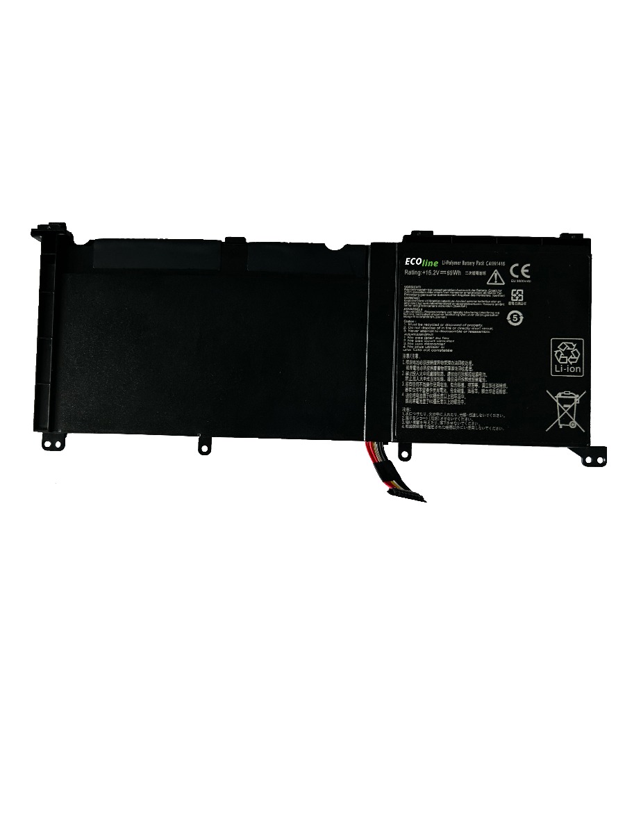 EcoLine - C41N1416 Batterij Geschikt voor de Asus G501J G501JW G501V G501VW Asus ZenBook Pro UX501 UX501J UX501JW UX501V UX501VW / 15.2V 3650 mAh thumbnail 4