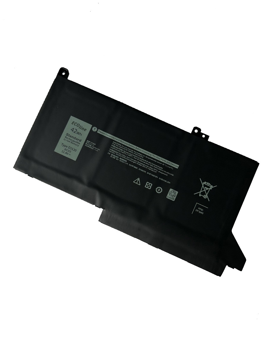 EcoLine - DJ1J0 Batterij Geschikt voor de Dell Latitude 7280 7290 7380 7390 7480 7490 / 11.4V 3684mAh