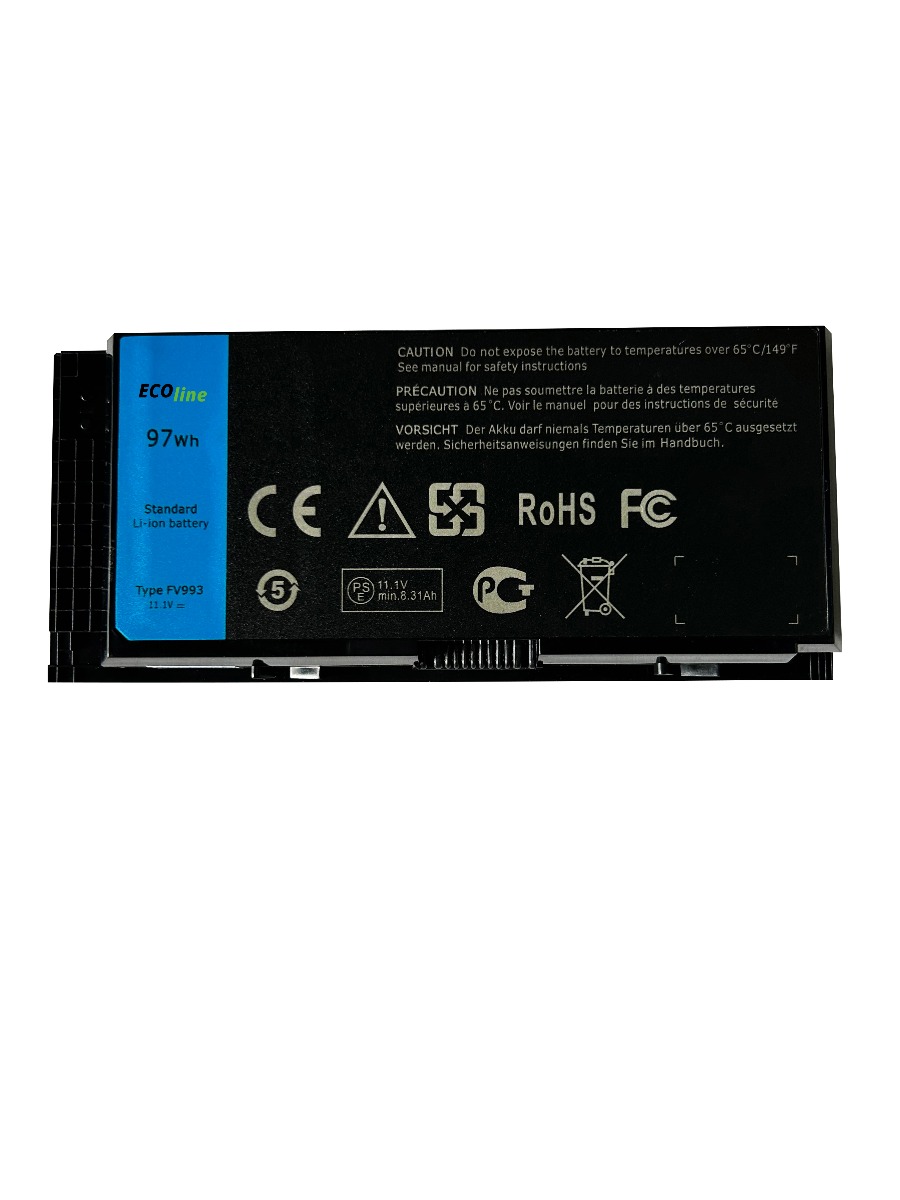 EcoLine - FV993 Batterij Geschikt voor de Dell Precision M4600 M4700 M4800 M6600 M6700 / 11.1V 4400mAh thumbnail 4