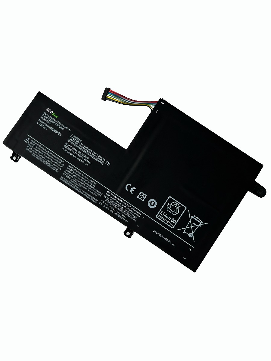 EcoLine - L14M3P21 Batterij Geschikt voor de Lenovo Yoga 500-14IBD 500-14ISK 500-15IBD 500-15ISK / 11.1V 3500mAh