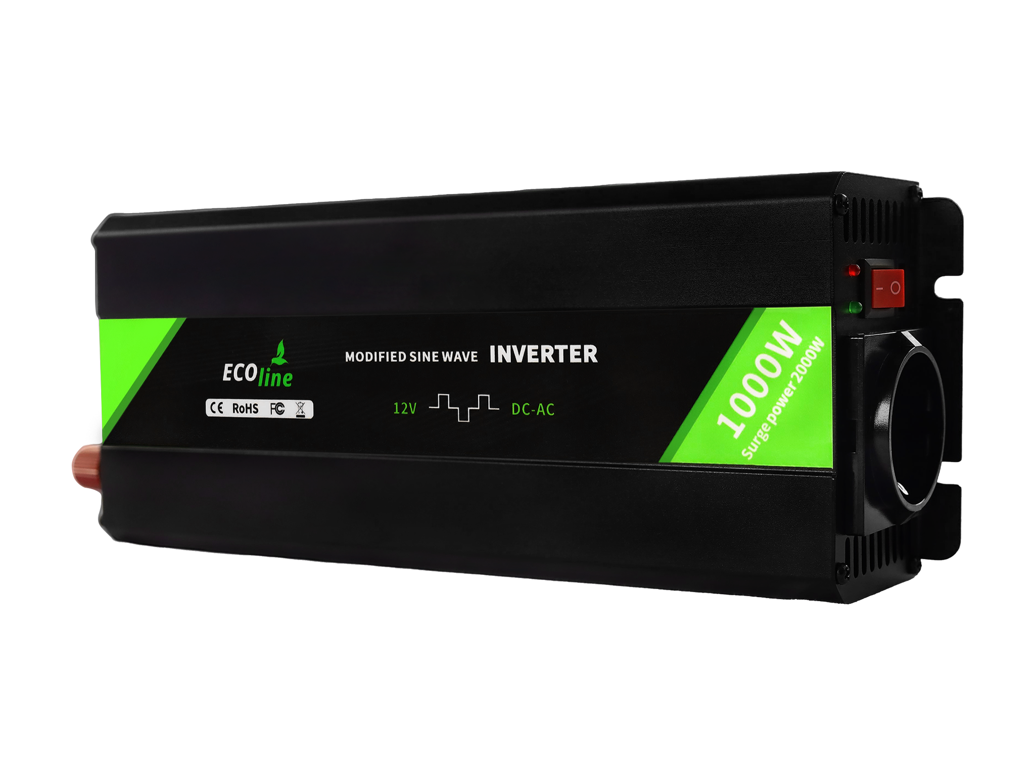 EcoLine - Omvormer 12V Naar 220V/230V - 1000w Vermogen - Gemodificeerde sinus - Auto omvormer