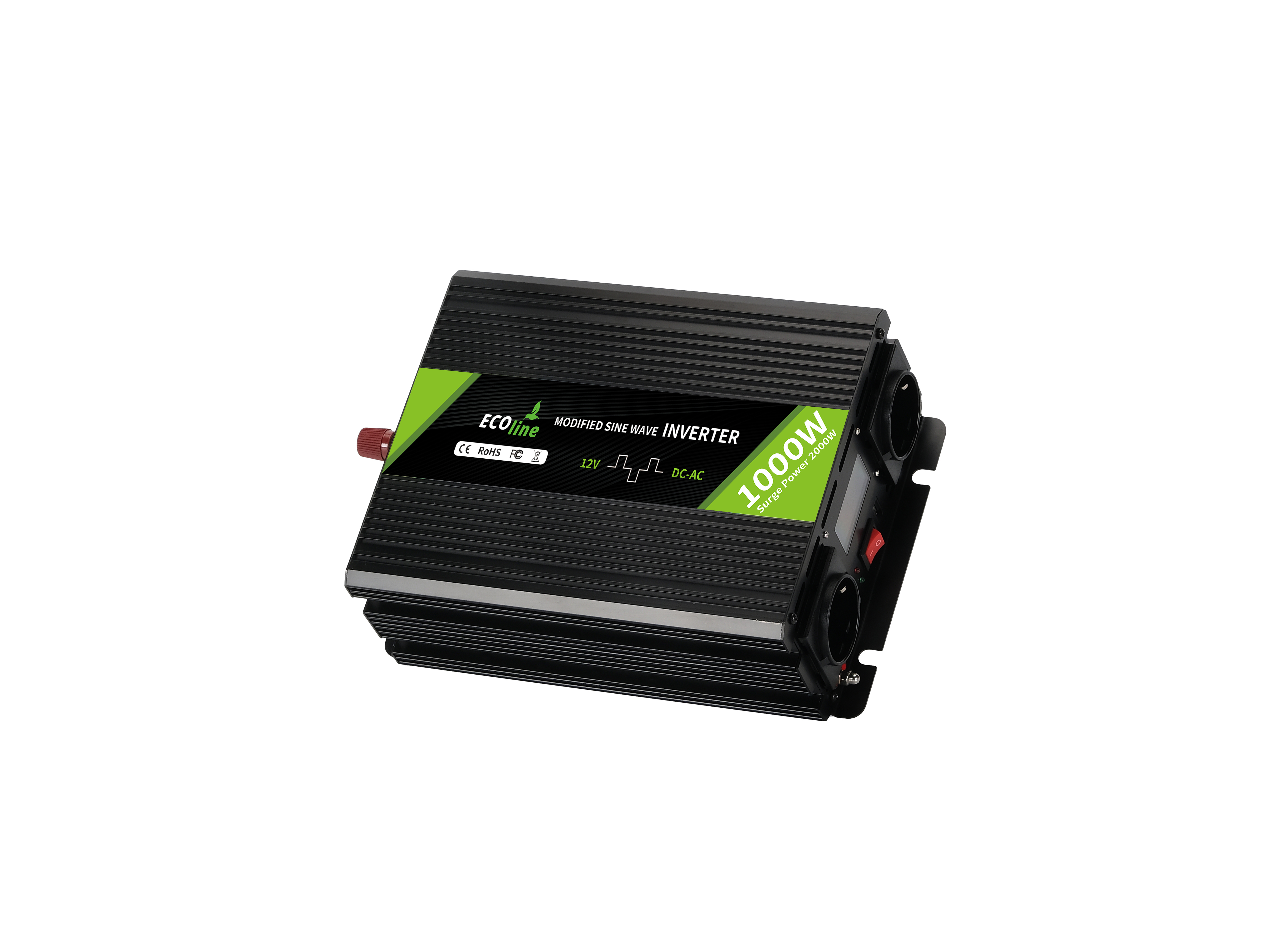 EcoLine - Omvormer 12V Naar 220V/230V - 1000w Vermogen - Gemodificeerde sinus - Auto omvormer