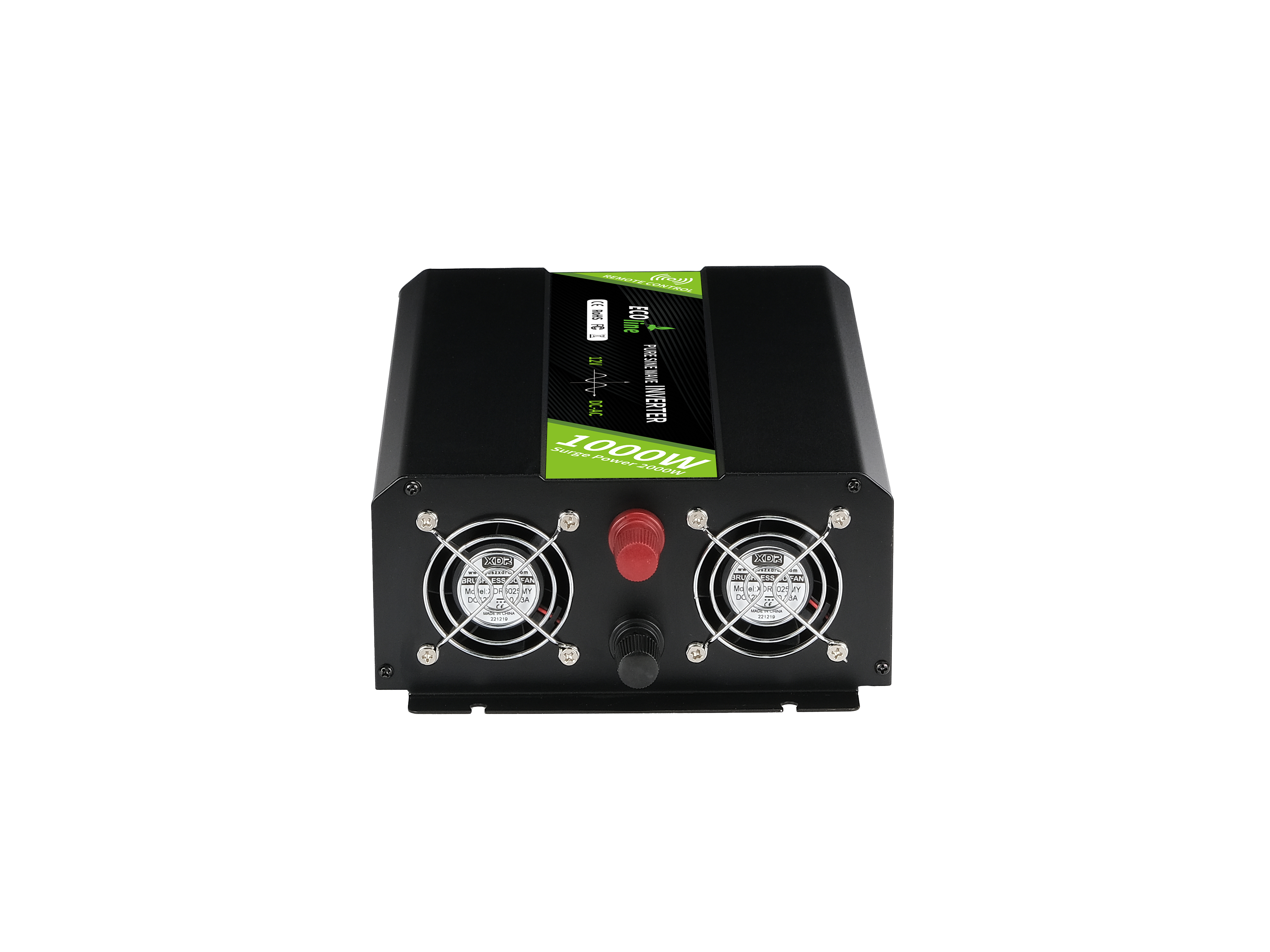 EcoLine - Omvormer 12V Naar 220V/230V - 1000w Vermogen - Zuivere sinus - auto omvormer