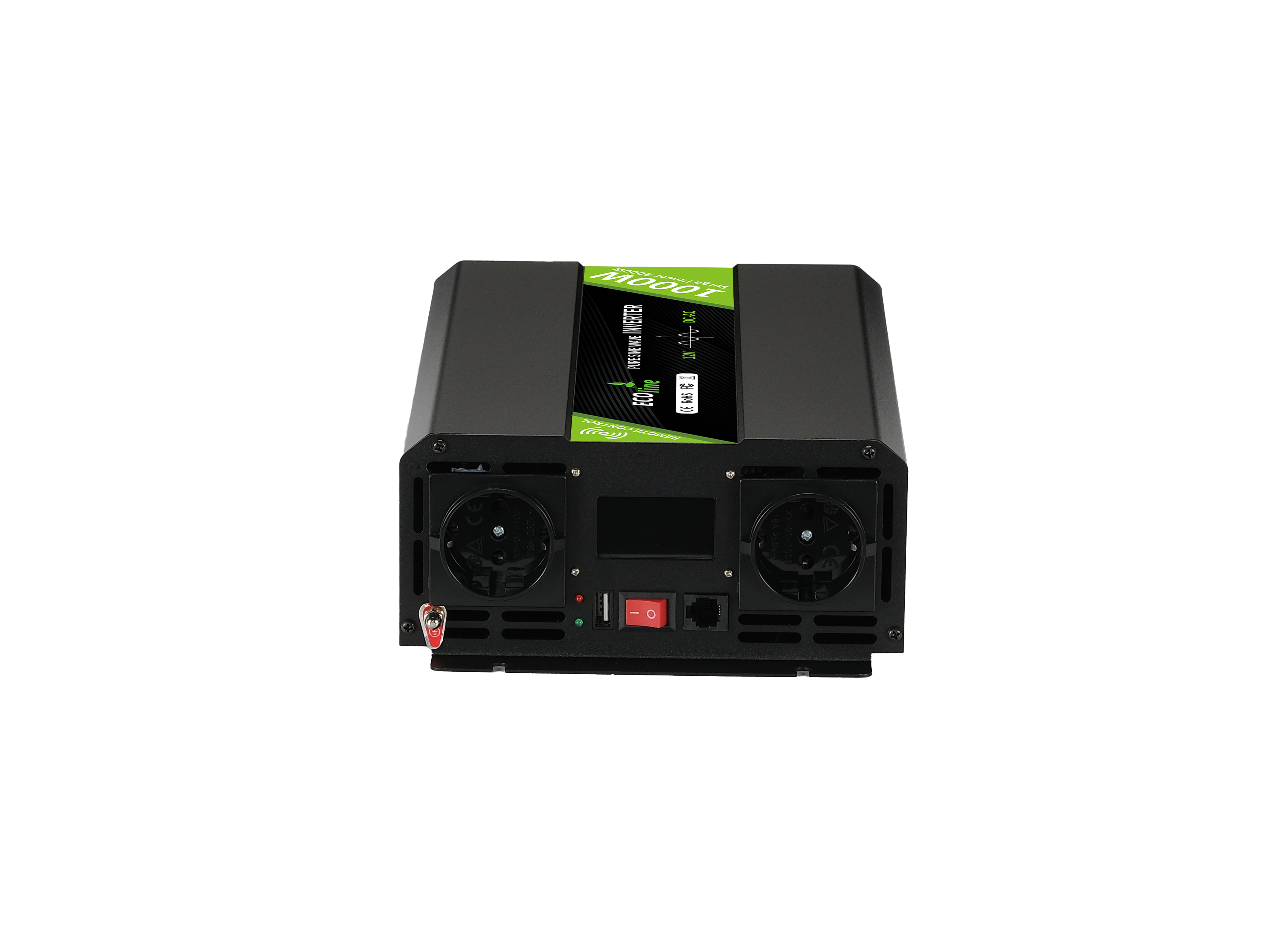 EcoLine - Omvormer 12V Naar 220V/230V - 1000w Vermogen - Zuivere sinus - Auto omvormer - Remote Controlled thumbnail 7