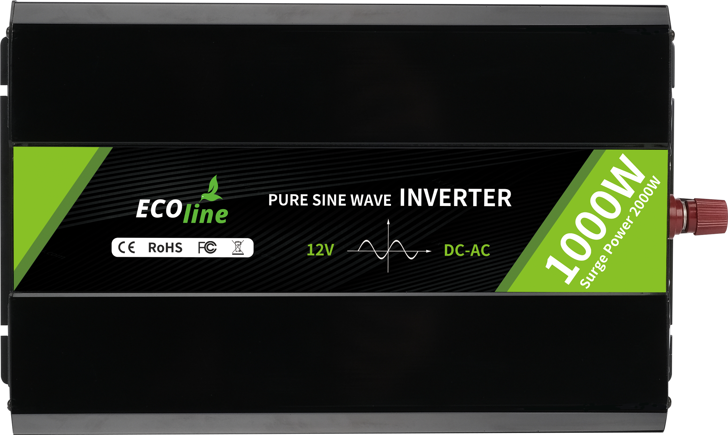 EcoLine - Omvormer 12V Naar 220V / 230V - 1000w Vermogen - Zuivere sinus - Spanning Omvormer thumbnail 4