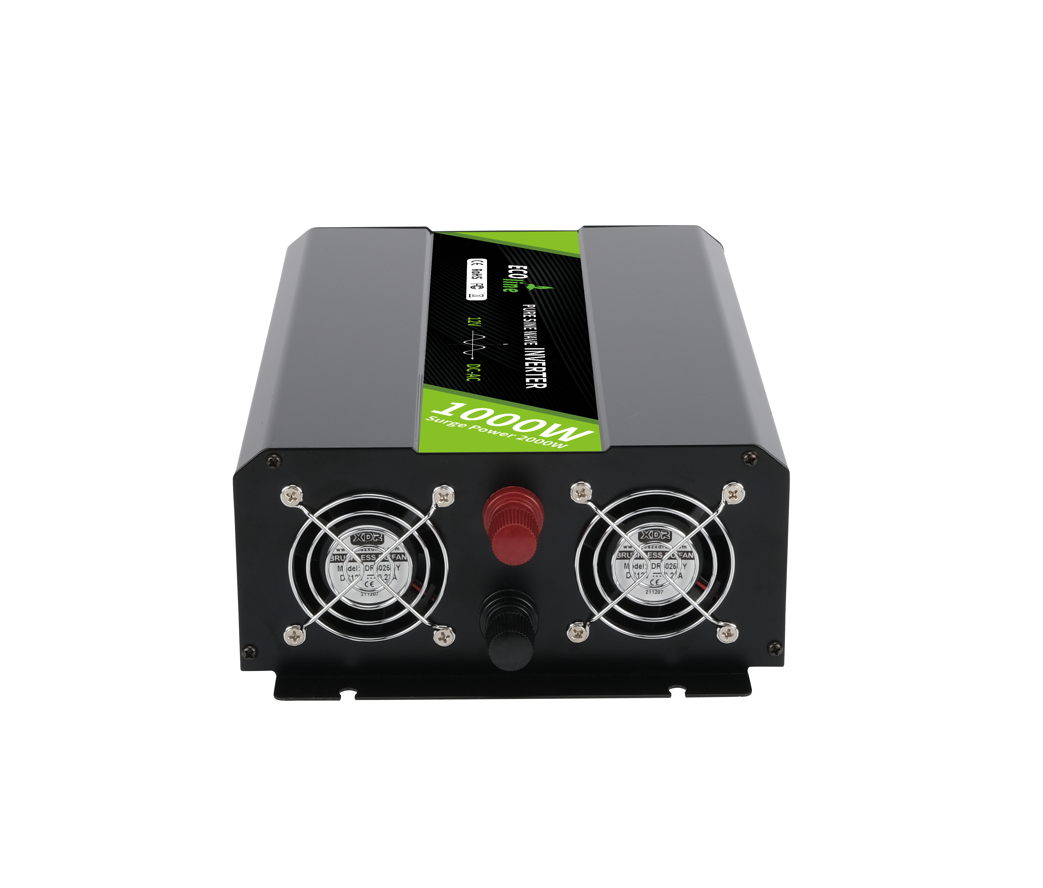 EcoLine - Omvormer 12V Naar 220V / 230V - 1000w Vermogen - Zuivere sinus - Spanning Omvormer thumbnail 6