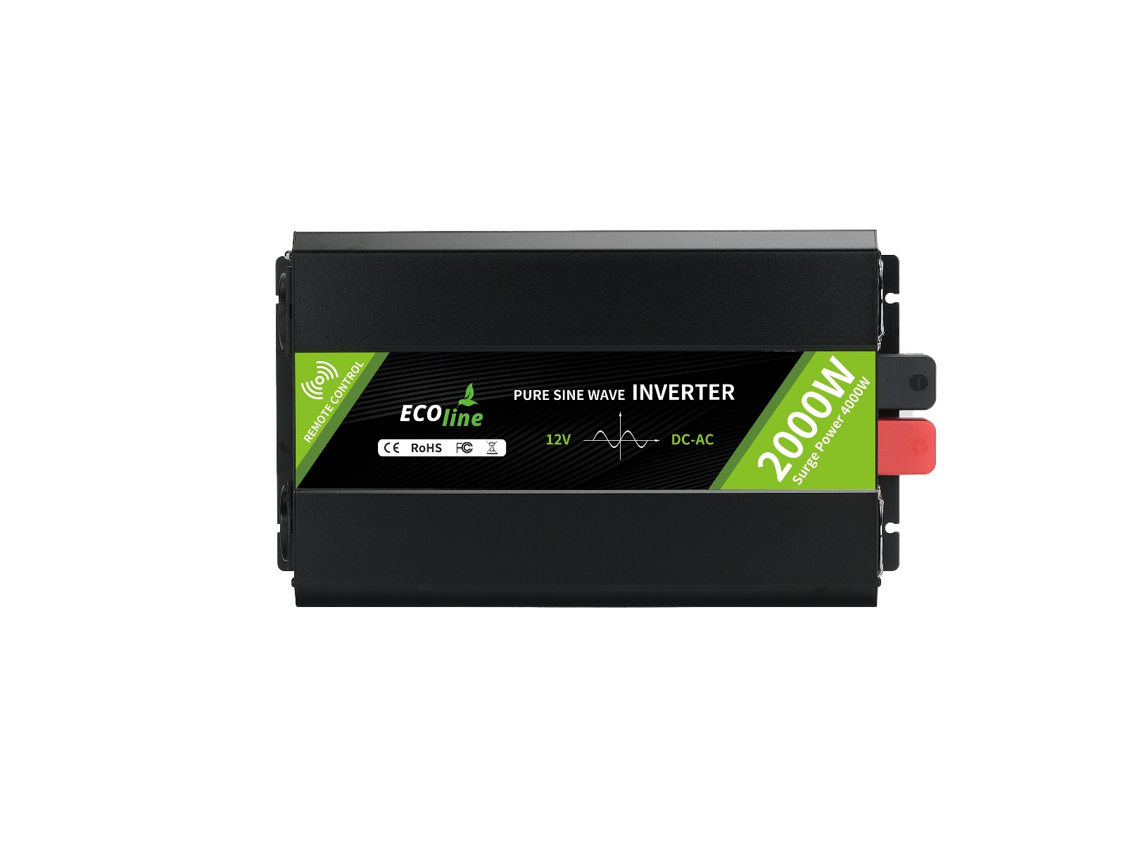 EcoLine - Omvormer 12V Naar 220V/230V - 2000w Vermogen - Zuivere sinus– Spanningomvormer