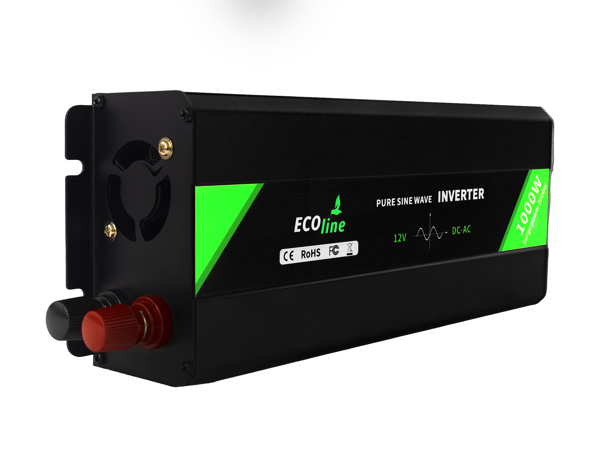 EcoLine - Omvormer 12V Naar 220V / 230V - 1000w Vermogen - Zuivere sinus - Spanning Omvormer thumbnail 2