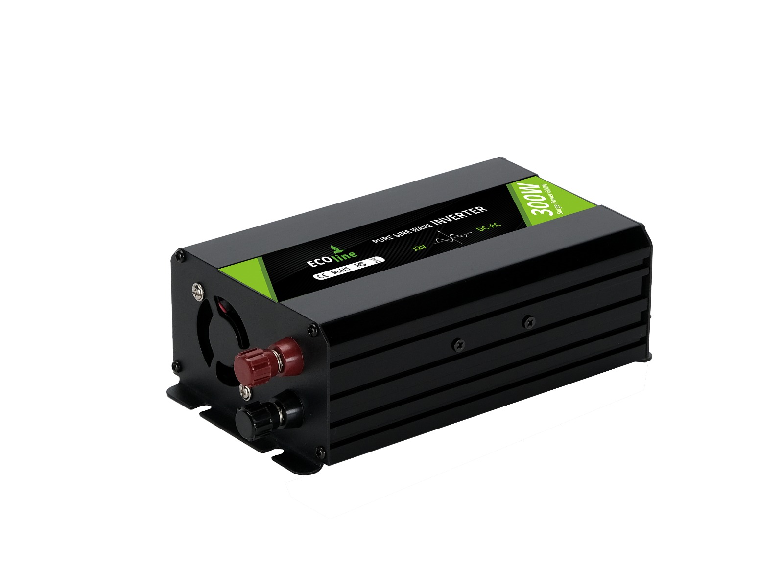 EcoLine - Omvormer 12V Naar 220V / 230V  - 300w Vermogen - Zuivere sinus - Spanningomvormer thumbnail 7