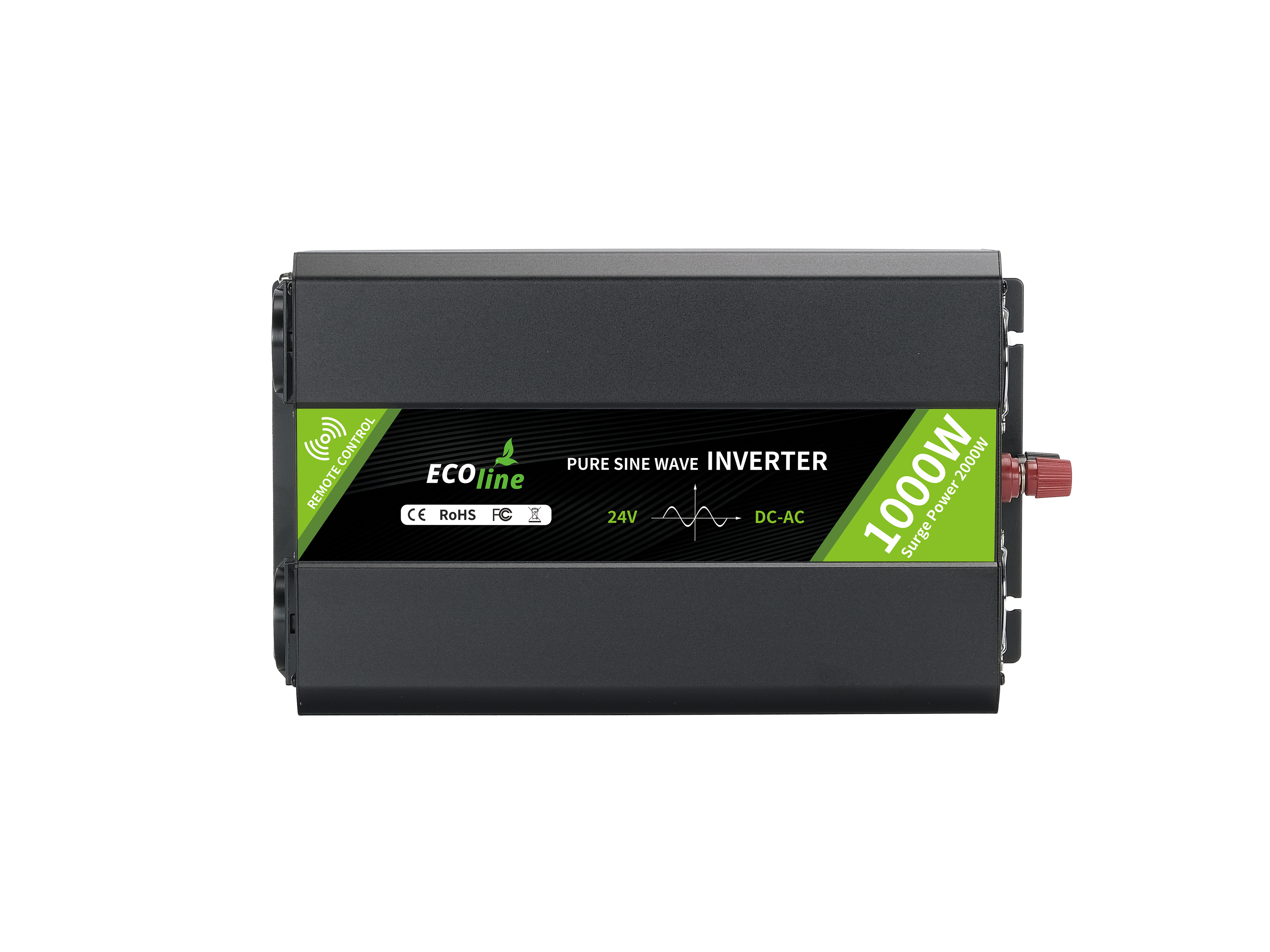 EcoLine - Omvormer 24V Naar 220V/230V - 1000w Vermogen - Zuivere sinus - Auto omvormer - Remote Controlled thumbnail 4