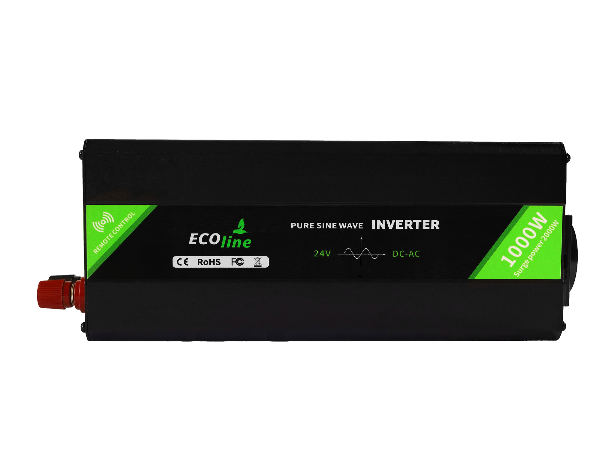 EcoLine - Omvormer 24V Naar 220V/230V - 1000w Vermogen - Zuivere sinus - Auto omvormer - Remote Controlled thumbnail 3