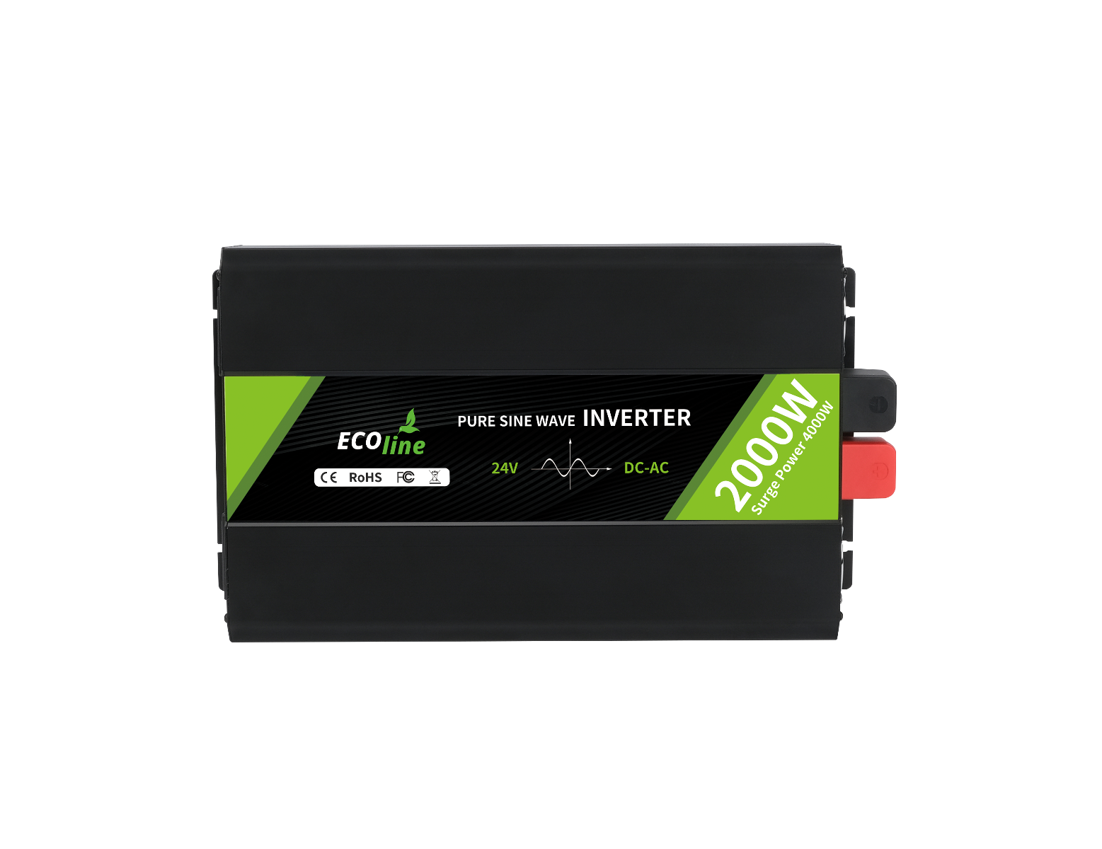 EcoLine - Omvormer 24V Naar 220V/230V - 2000w Vermogen - Zuivere sinus - Spanningomvormer