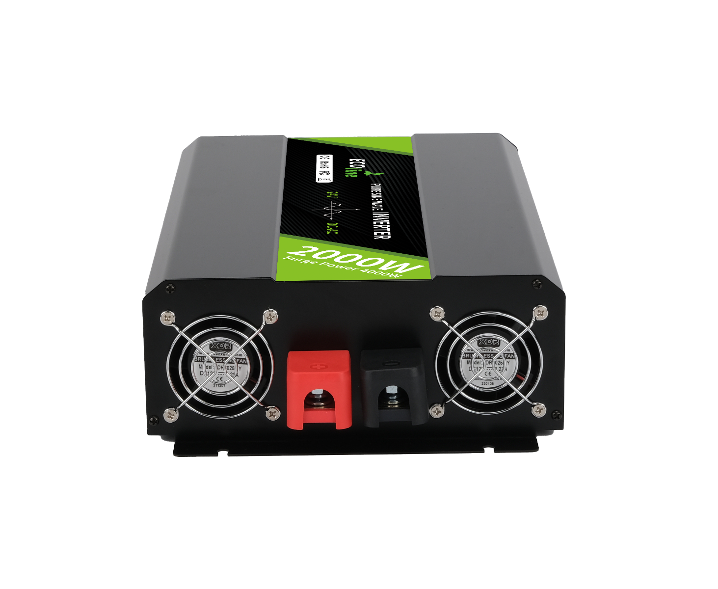 EcoLine - Omvormer 24V Naar 220V/230V - 2000w Vermogen - Zuivere sinus - Spanningomvormer thumbnail 3