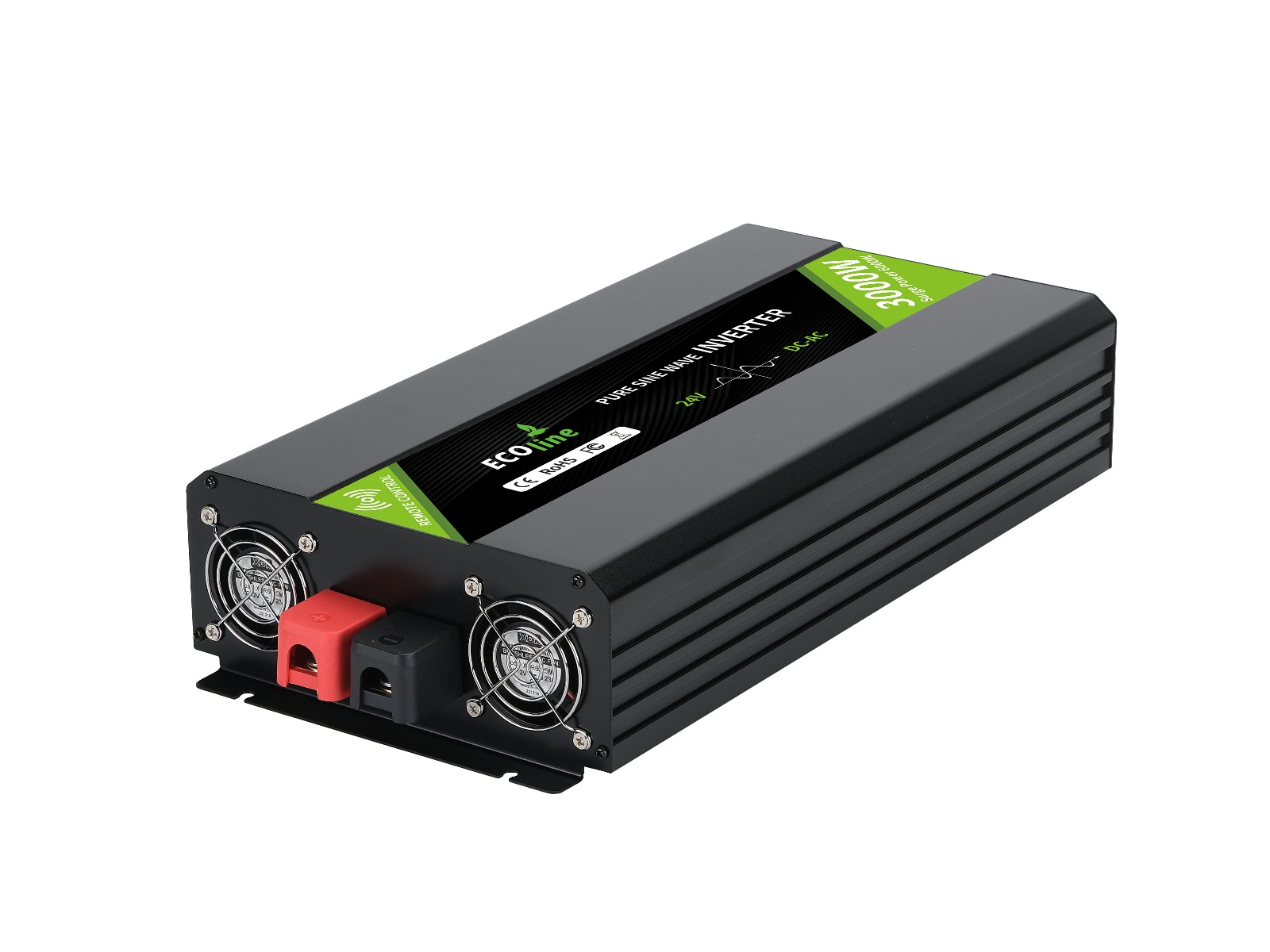 EcoLine - Omvormer 24V Naar 220V/230V - 3000w Vermogen - Zuivere sinus - Spanningomvormer - Remote Controlled thumbnail 3