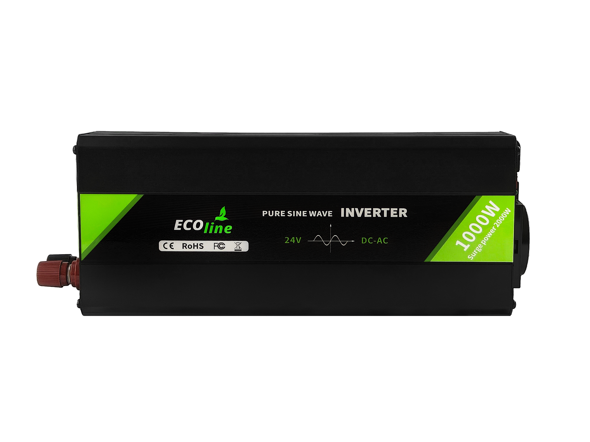 EcoLine - Omvormer 24V Naar 220V/230V - 1000w Vermogen - Zuivere sinus - Auto omvormer thumbnail 7