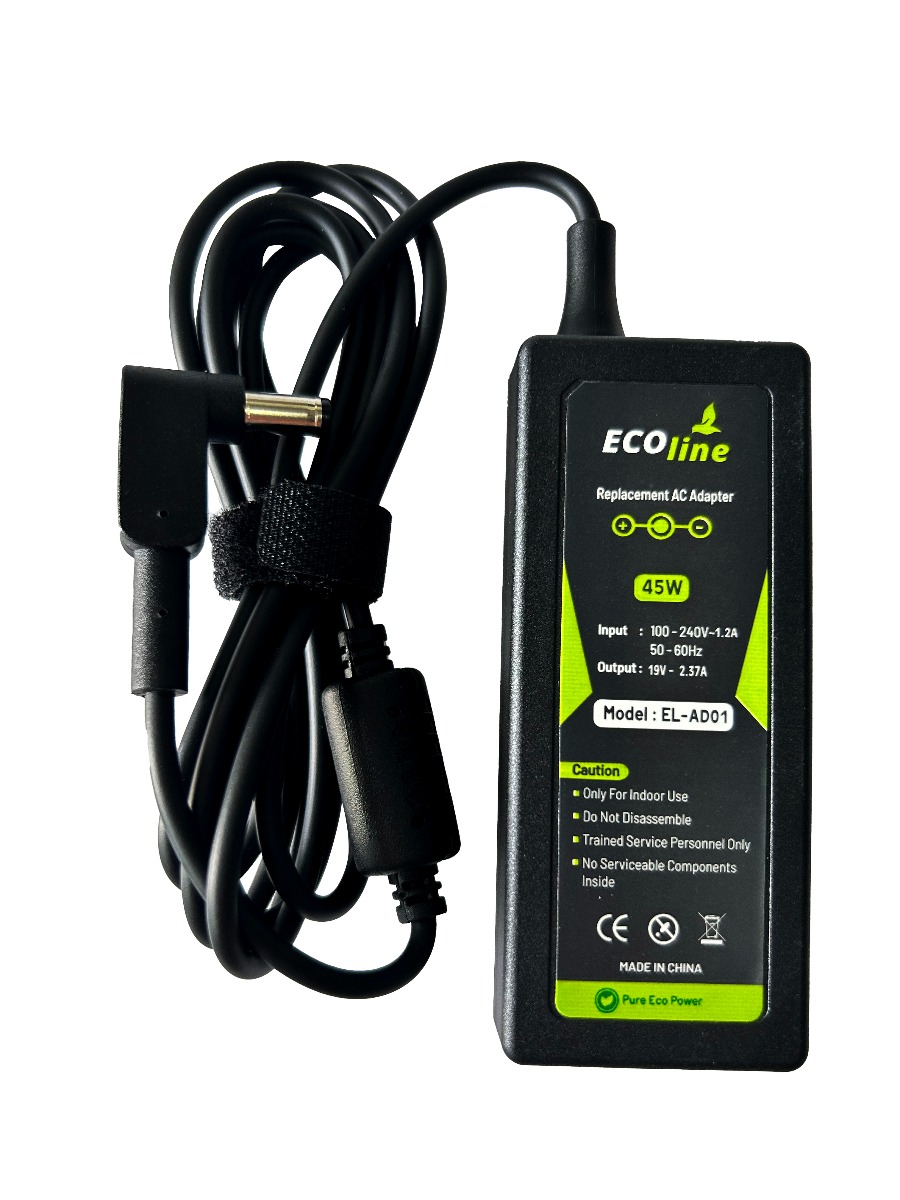 EcoLine - Oplader / AC Adapter - Geschikt voor de Acer Aspire E5-511 E5-521 E5-573 E5-573G ES1-131 ES1-512 ES1-531 V5-171 - 19V 2.37A 45W thumbnail 5