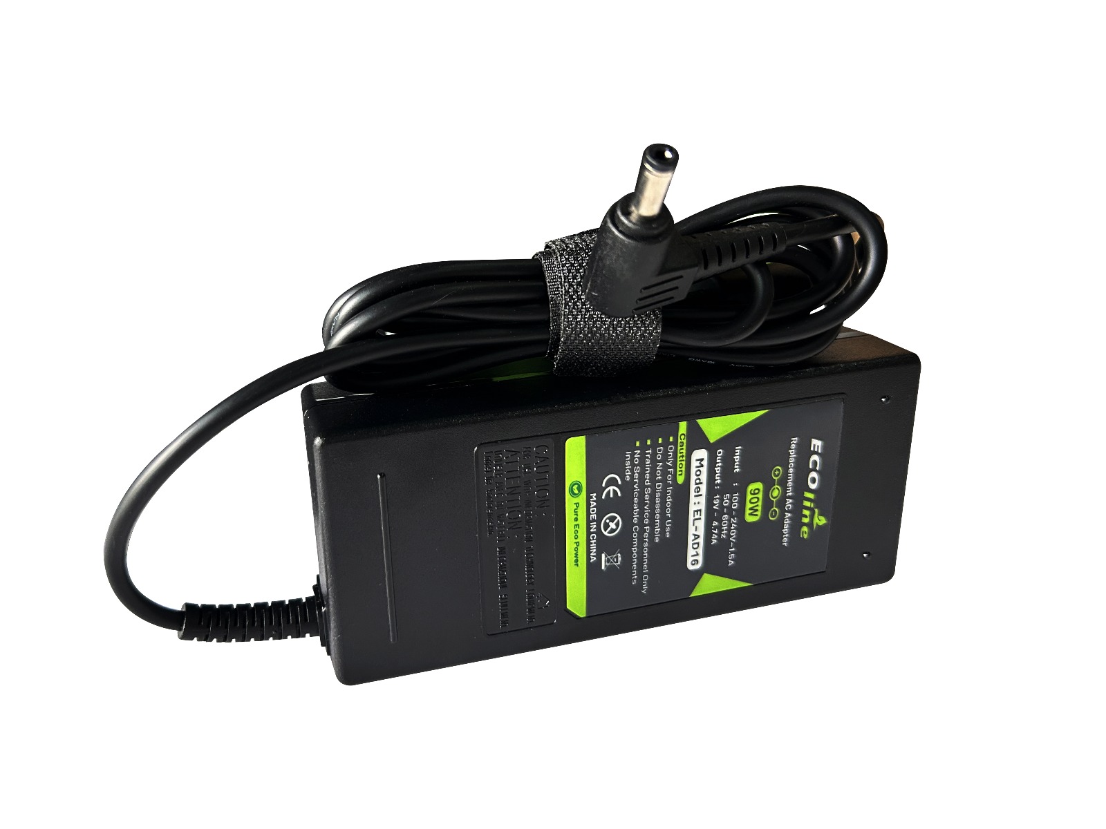 EcoLine - Oplader / AC Adapter - Geschikt voor de Asus K50IJ K52 K52J K52F X53S K53S X54H X54C Toshiba Satellite A200 A300 - 19V 4.74A 90W thumbnail 4