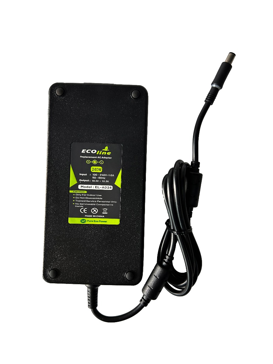 EcoLine - Oplader / AC Adapter - Geschikt voor de Dell Precision 7510 7710 M4700 M4800 M6600 M6700 M6800 Alienware 17 M17x - 19.5V 12.3A 240W