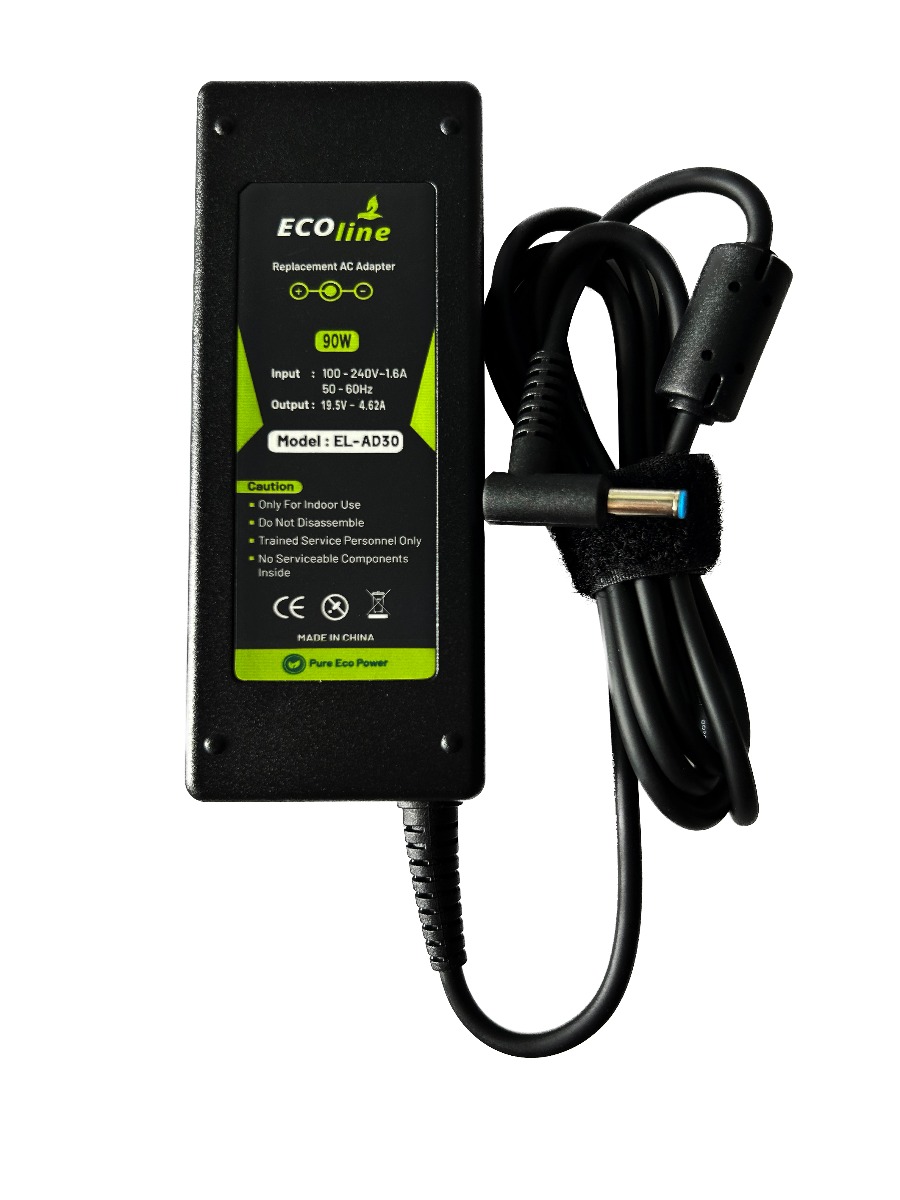 EcoLine - Oplader / AC Adapter - Geschikt voor de HP 250 G2 ProBook 650 G2 G3 Pavilion 15-N 15-N025SW 15-N065SW 15-N070SW - 19.5V 4.62A 90W