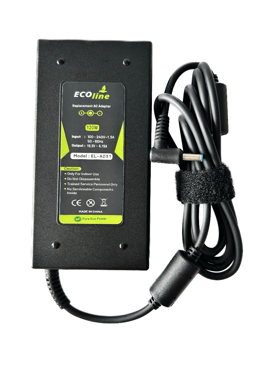 EcoLine - Oplader / AC Adapter - Geschikt voor de HP Omen 15-5000 17-W HP Envy 15-J 17-J - 19.5V 6.15A 120W