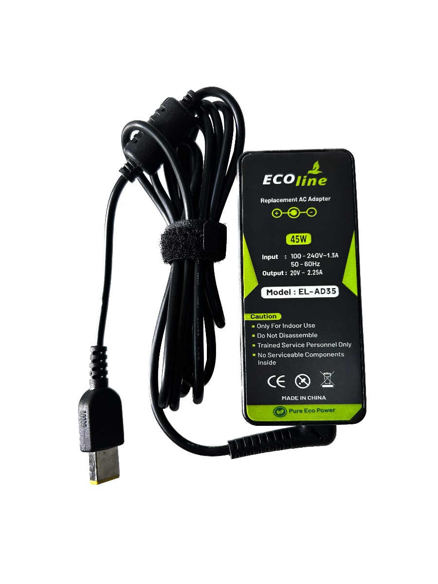 EcoLine - Oplader / AC Adapter - Geschikt voor Lenovo G50-30 G50-70 G505 Z50-70 ThinkPad T440 T450 IdeaPad S210 - 20V 2.25A 45W
