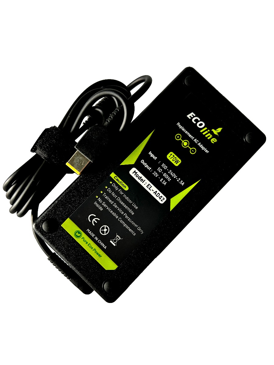 EcoLine - Oplader / AC Adapter - Geschikt voor Lenovo IdeaPad Y400 Y410p Y500 Y510p - 20V 8.5A 170W thumbnail 4