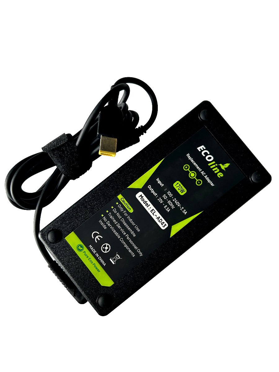 EcoLine - Oplader / AC Adapter - Geschikt voor de Lenovo Legion 5-15 15ARH05 15IMH05 17IMH05 Y530-15 Y540-15IRH Y540-17 Y720 - 20V 8.5A 170W thumbnail 4