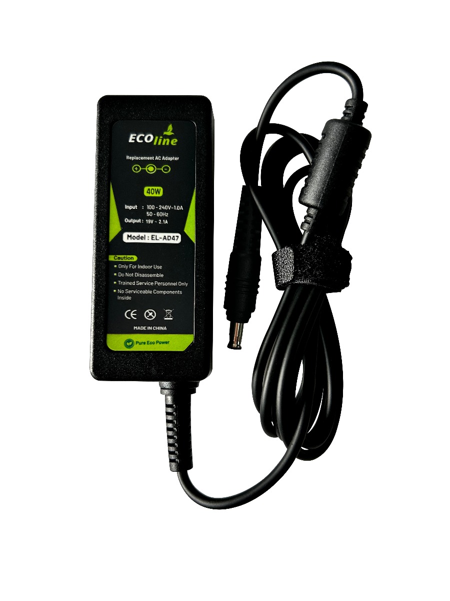 EcoLine - Oplader / AC Adapter - Geschikt voor de Samsung N100 N130 N145 N148 N150 NC10 NC110 N150 Plus - 19V 2.1A 40W