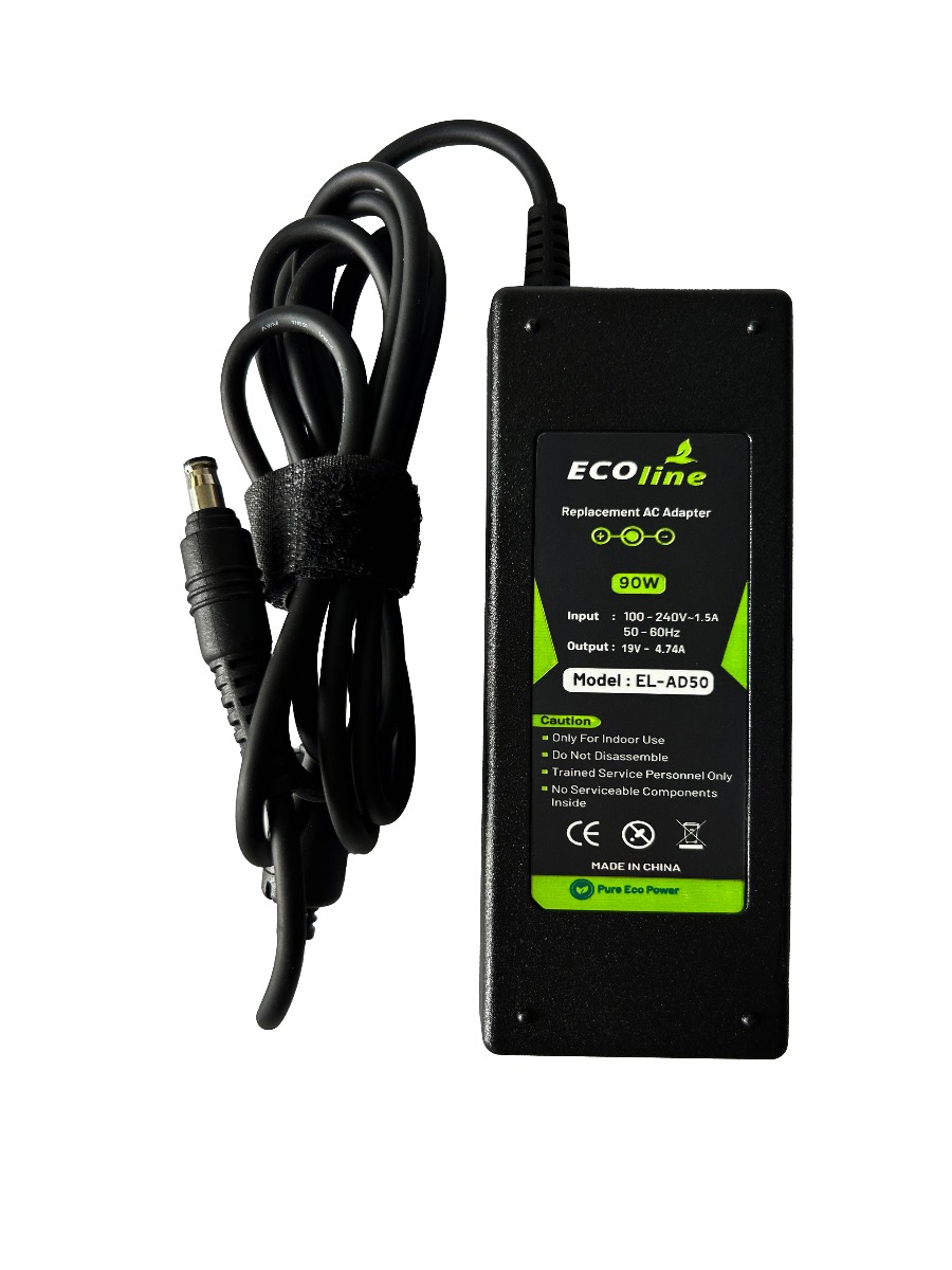 EcoLine - Oplader / AC Adapter - Geschikt voor de Samsung NP-P50 NP-P60 NP-M70 Pro R510 R530 R540 R580 RV511 - 19V 4.74A 90W