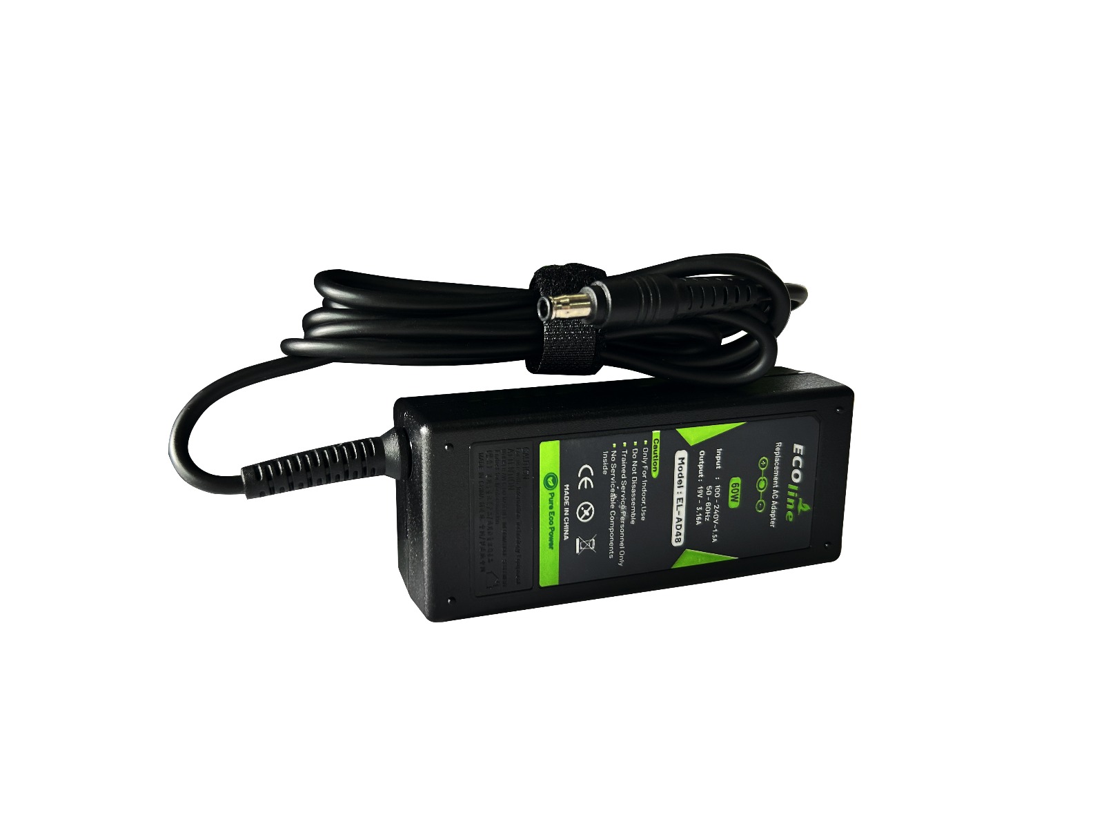 EcoLine - Oplader / AC Adapter - Geschikt voor de Samsung R519 R719 RV510 NP270E5E NP275E5E NP300E5A NP300E5E NP300E5C - 19V 3.16A 60W thumbnail 5