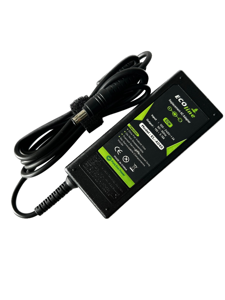 EcoLine - Oplader / AC Adapter - Geschikt voor de Samsung R519 R719 RV510 NP270E5E NP275E5E NP300E5A NP300E5E NP300E5C - 19V 3.16A 60W thumbnail 4