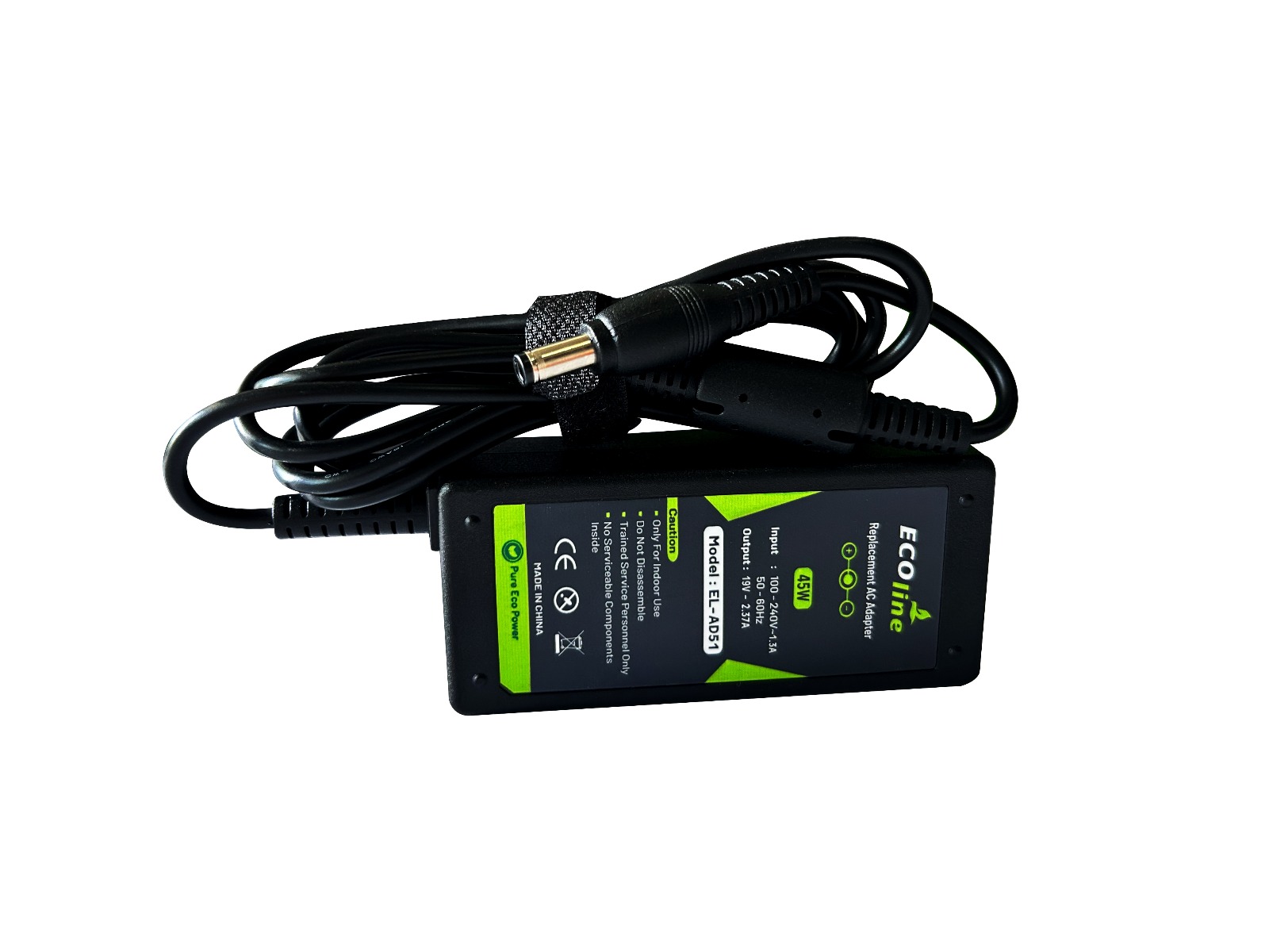 EcoLine - Oplader / AC Adapter - Geschikt voor de Toshiba Satellite C50D C75D C670D C870D U940 U945 Portege Z830 Z930 - 19V 2.37A 45W thumbnail 5